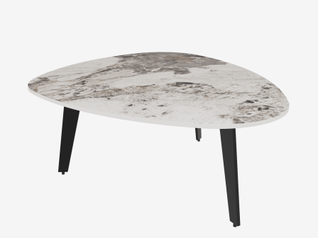 Couchtisch geformt keramik calcatta, Beistelltisch geformt marmoroptik, Maße 92x76x33 cm