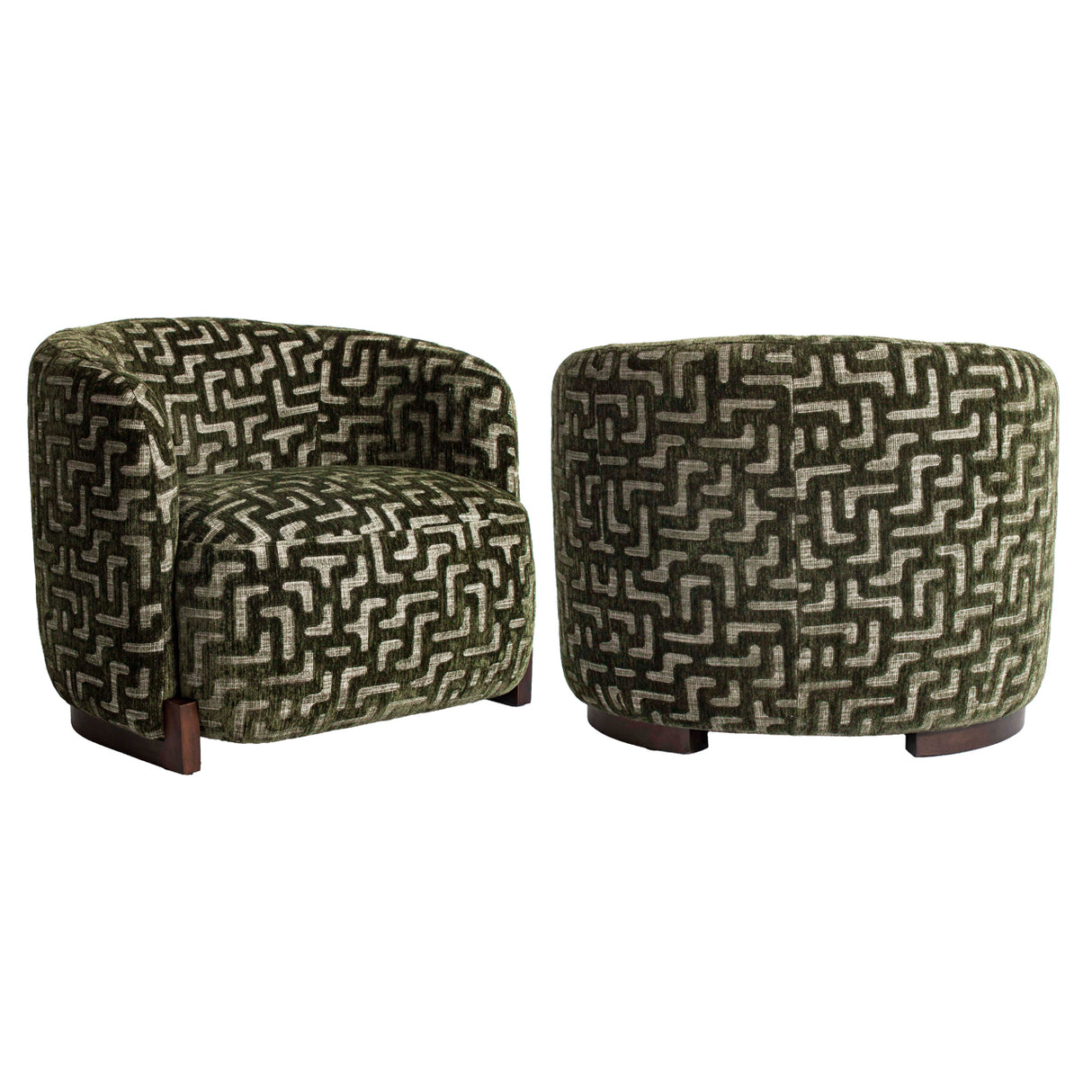 Sessel grün-braun, Longe-Sessel grün, Breite 91 cm