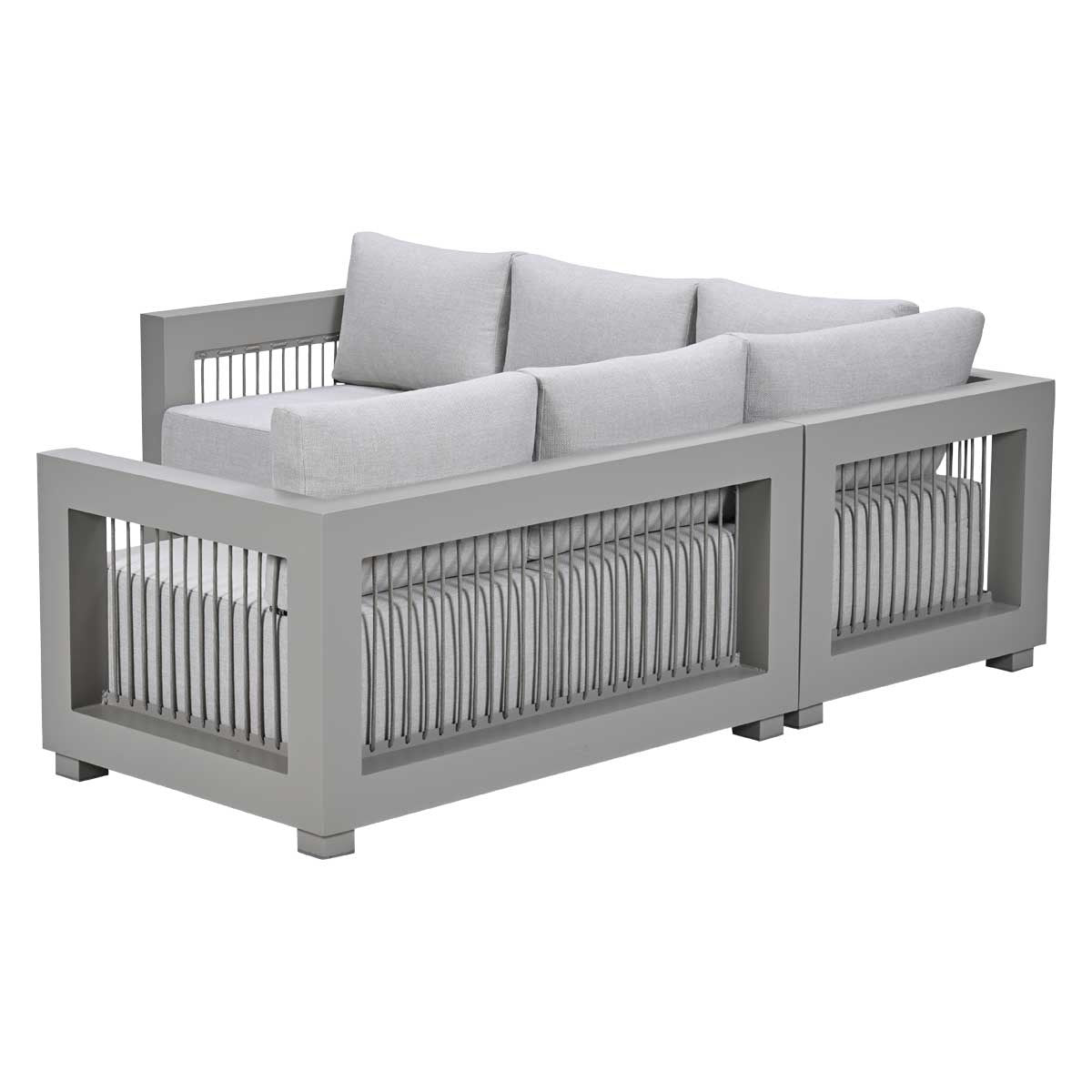 Gartenlounge taupe, Lounge taupe, Garteneckbank taupe, Sitzgruppe Aluminium taupe