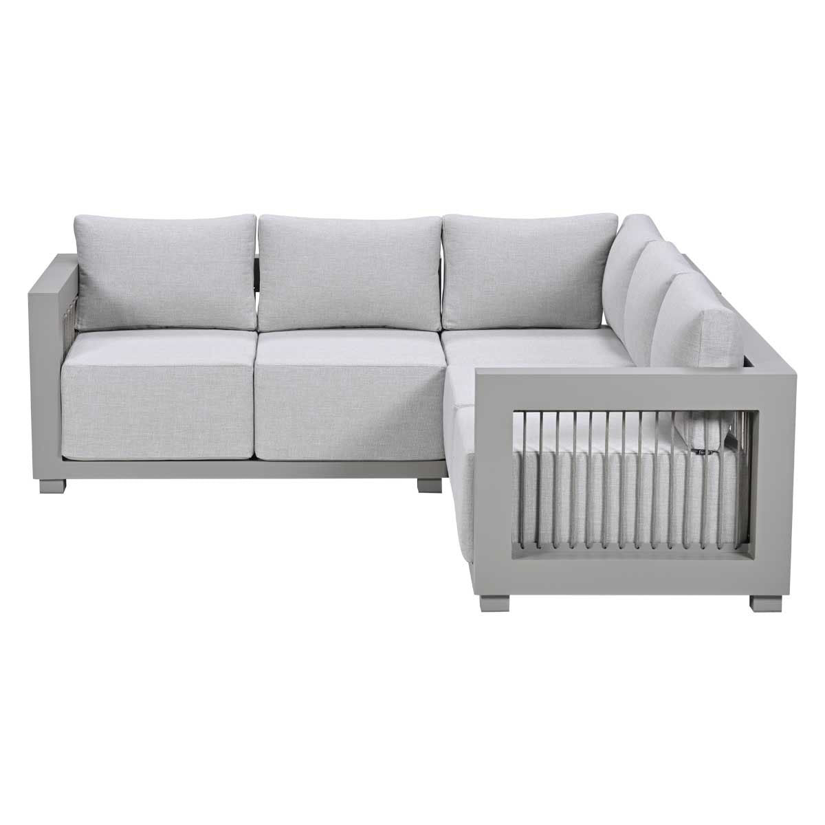 Gartenlounge taupe, Lounge taupe, Garteneckbank taupe, Sitzgruppe Aluminium taupe