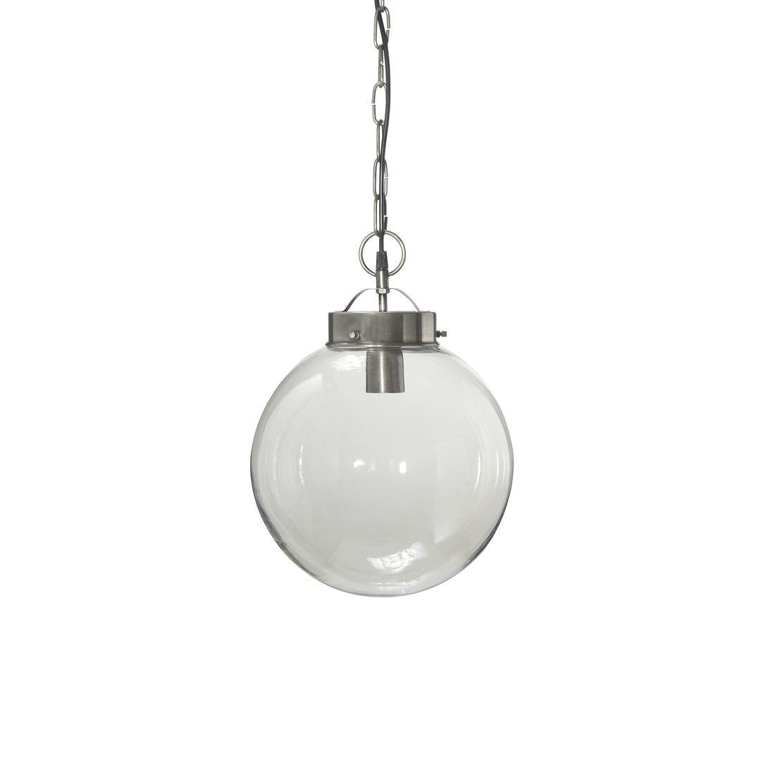 Hängelampe Silber, Pendelleuchte Silber, Durchmesser 30 cm