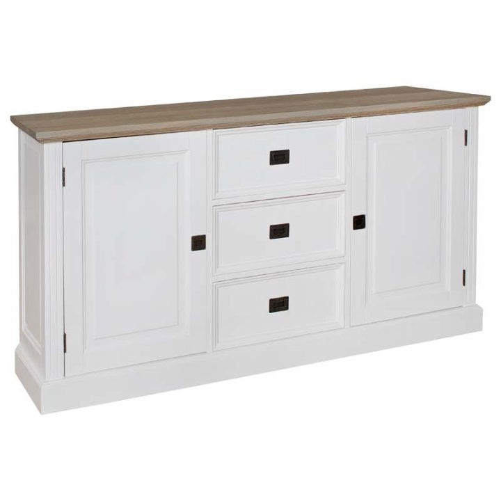 Sideboard weiß im Landhausstil, Kommode weiß, Breite 174 cm
