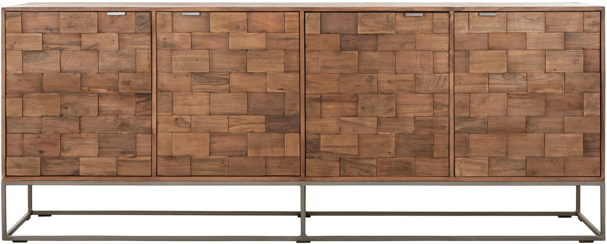 Sideboard Naturholz braun, Anrichte Holz Naturholz, Breite 210 cm