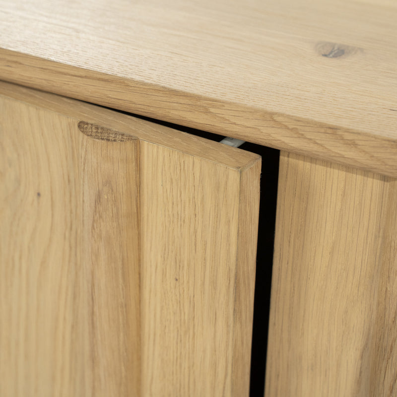 Fernsehschrank Holz furniert, TV Schrank Naturholz, Lowboard Holz, Breite 183 cm