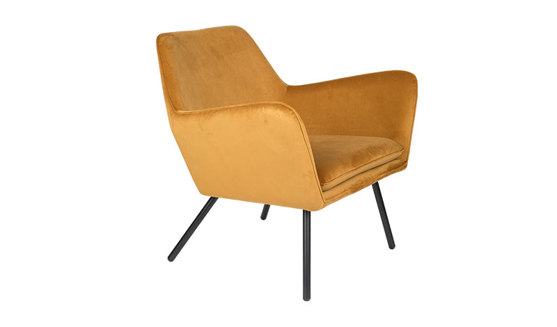 Sessel gold Metallgestell schwarz mit Armlehne, Sitzhöhe 42 cm