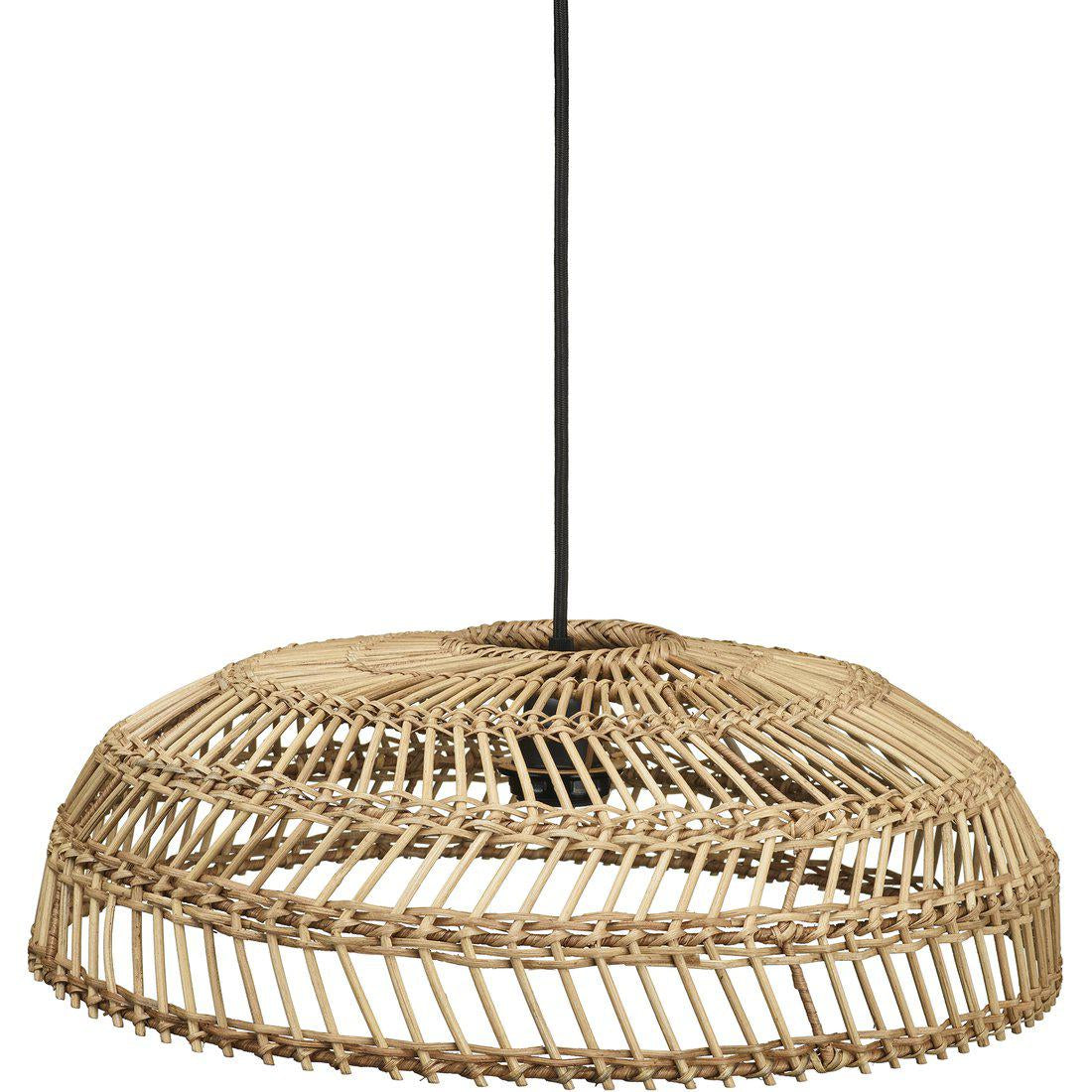 Hängelampe natürliches Rattan, Pendelleuchte Beige,  Durchmesser 46 cm