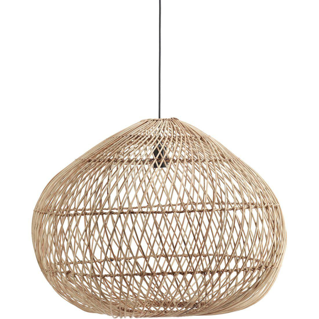 Hängelampe natürliches Rattan, Pendelleuchte Beige,  Durchmesser 50 cm