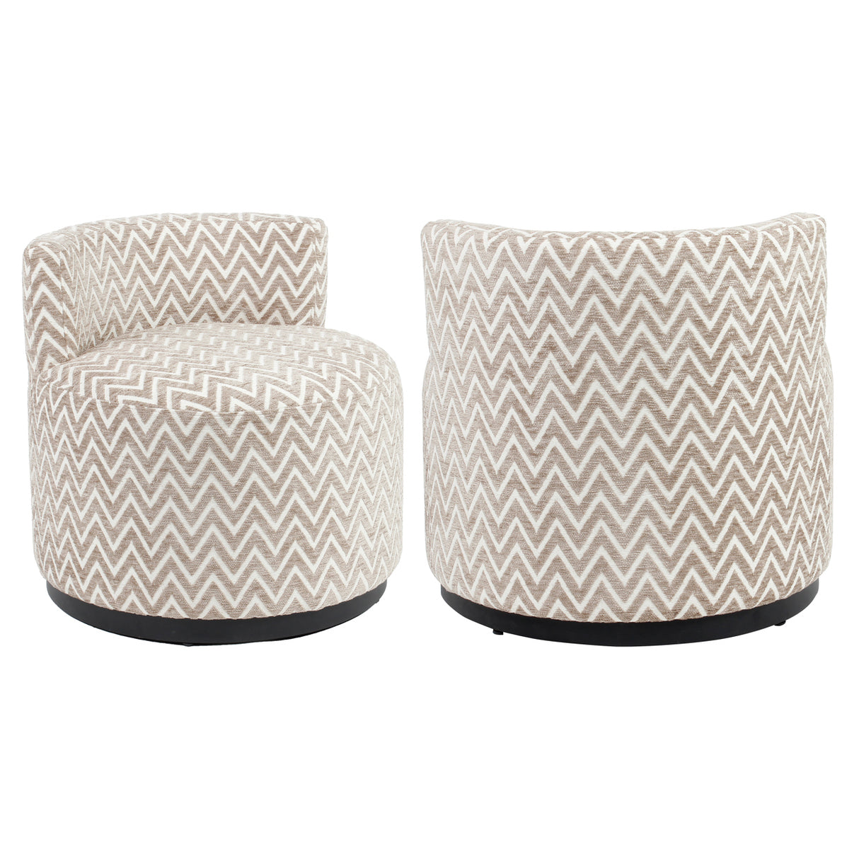 Sessel drehbar taupe, Longe-Sessel beige-taupe, Breite 59 cm