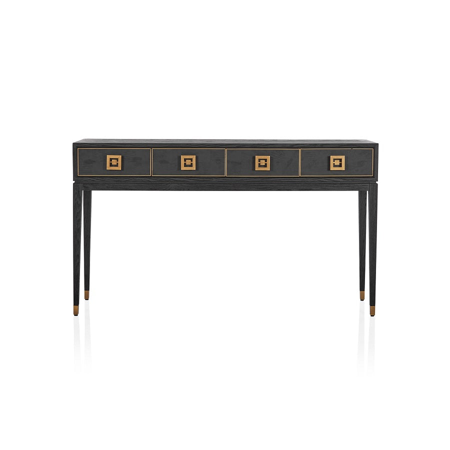 Konsole schwarz Eiche furniert, Wandtisch Eiche furniert, Konsole Eiche furniert, Breite 160 cm