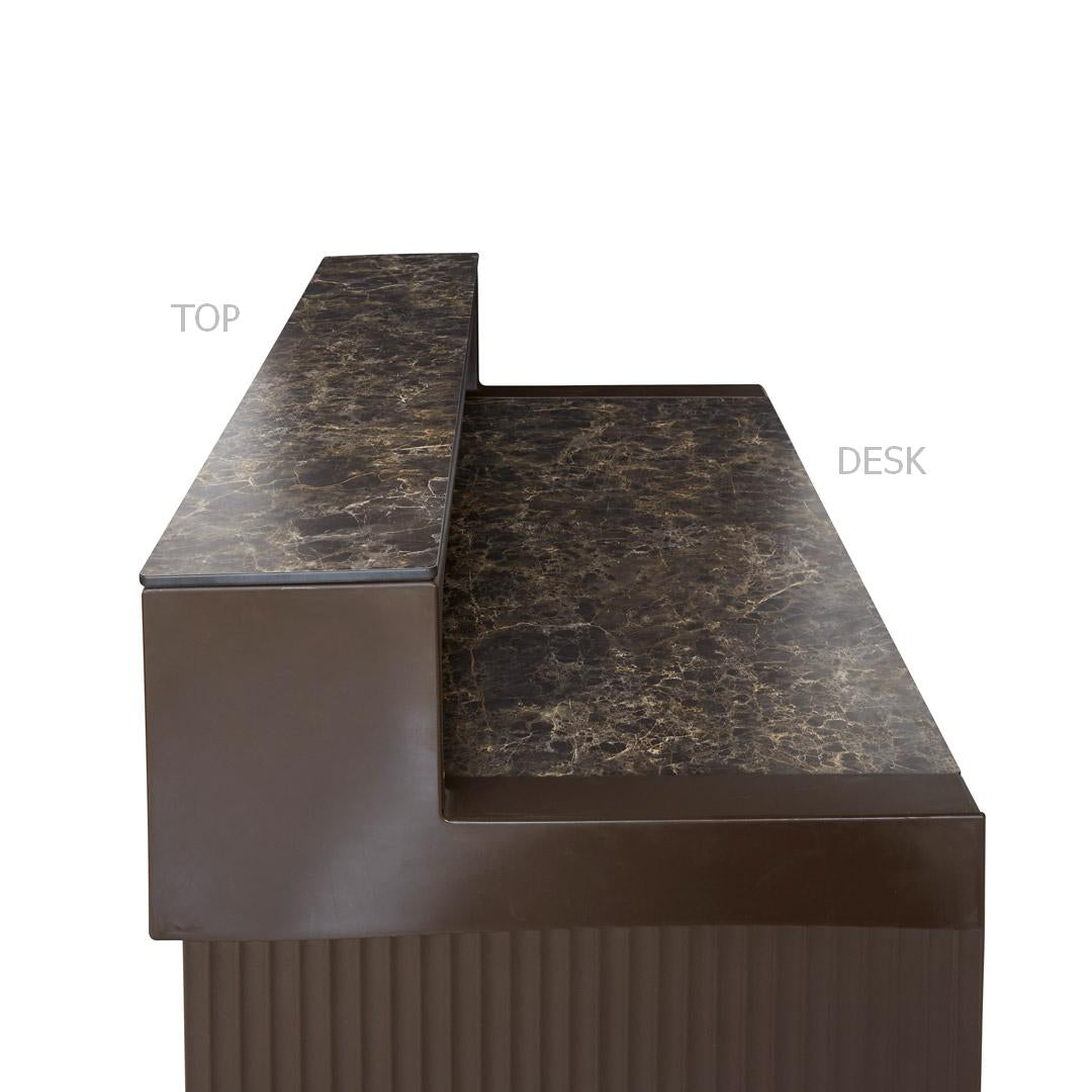 Ecke Bartheke weiß Kunststoff, Garten-Bar mit Beleuchtung weiß, Outdoor Bar-Ecke weiß Kunststoff, Breite 70 cm