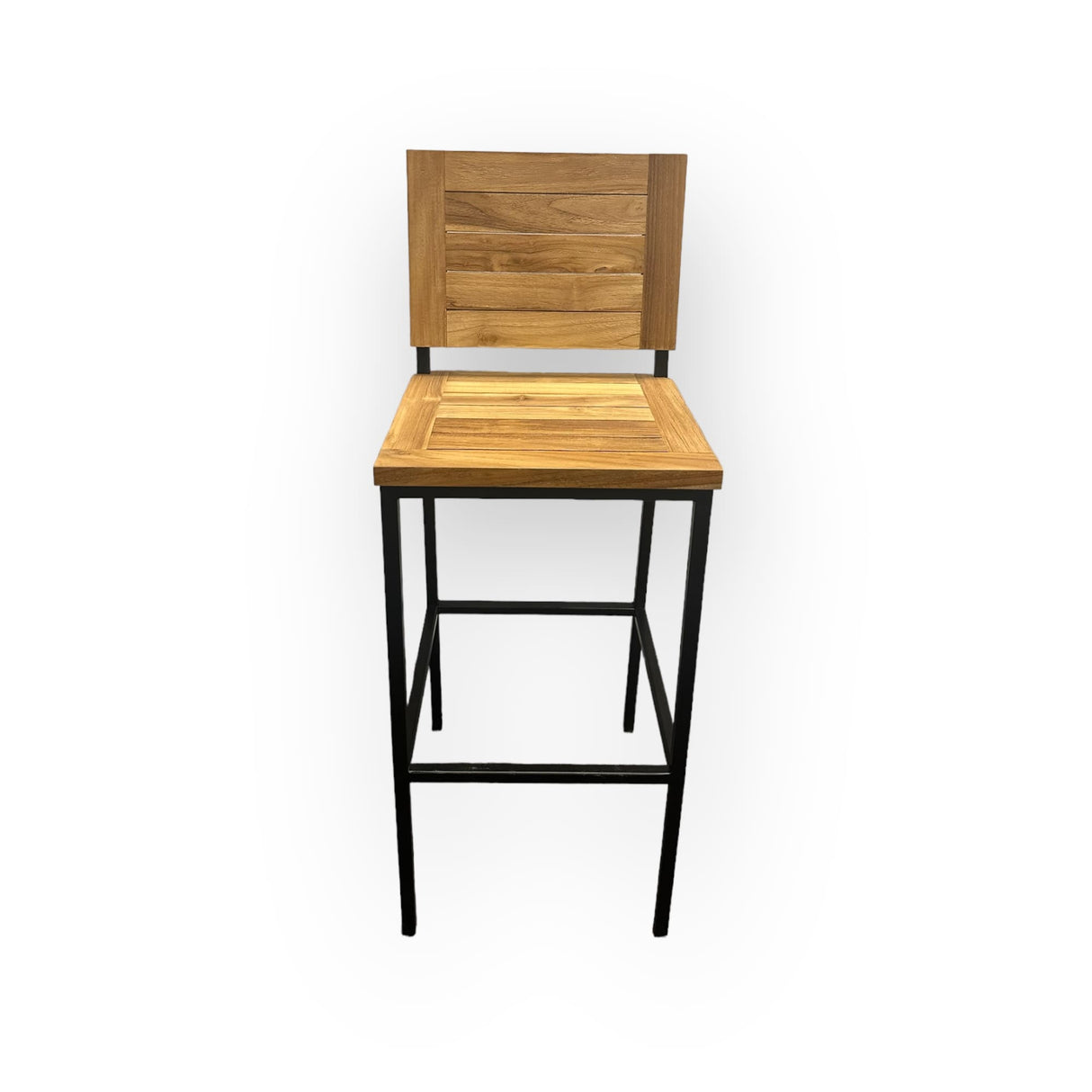 Barstuhl Metall-Holz, Barstuhl Industriedesign, Sitzhöhe 75 cm