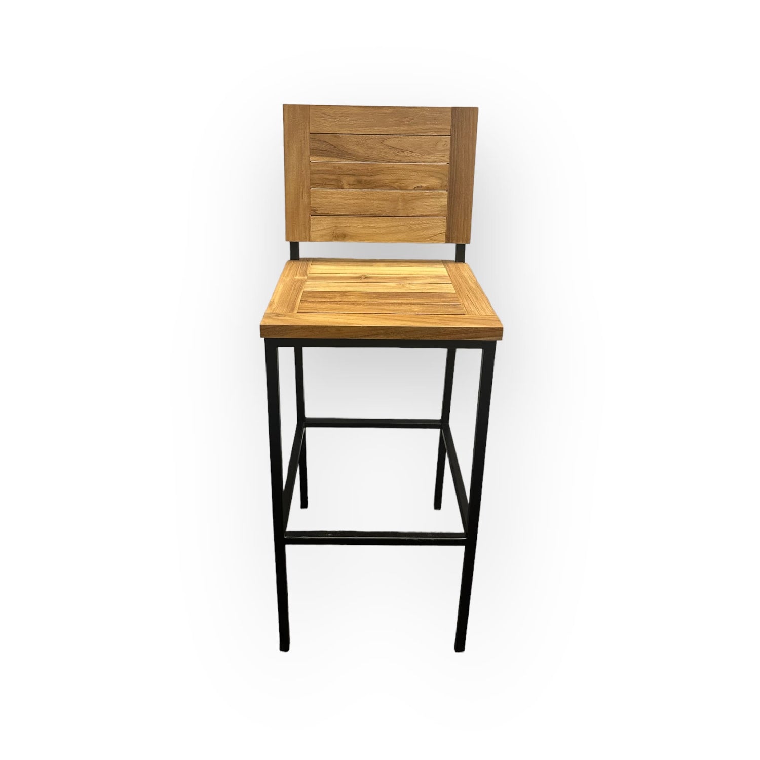 Barstuhl Metall-Holz, Barstuhl Industriedesign, Sitzhöhe 75 cm