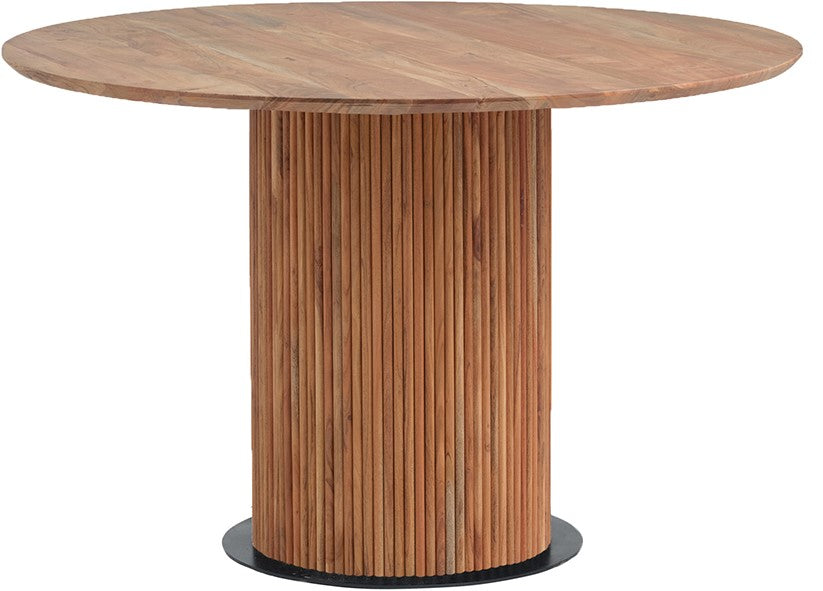 Esstisch Naturholz rund, Tisch Naturholz - Massivholz, runder Tisch Tischplatte Massivholz, Durchmesser 120 cm