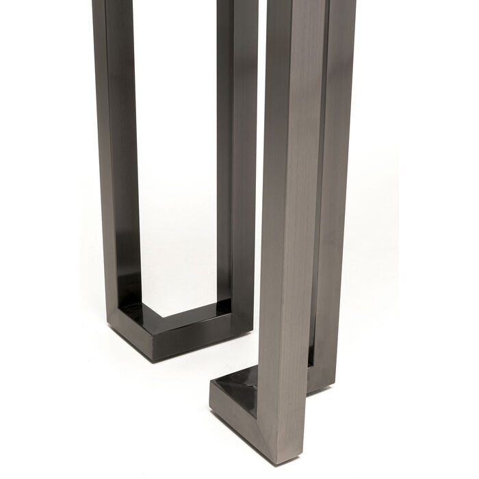 Konsole grau Glas-Metall, Gals-Konsole grau, Wandtisch Glas-Metall, Breite 160 cm