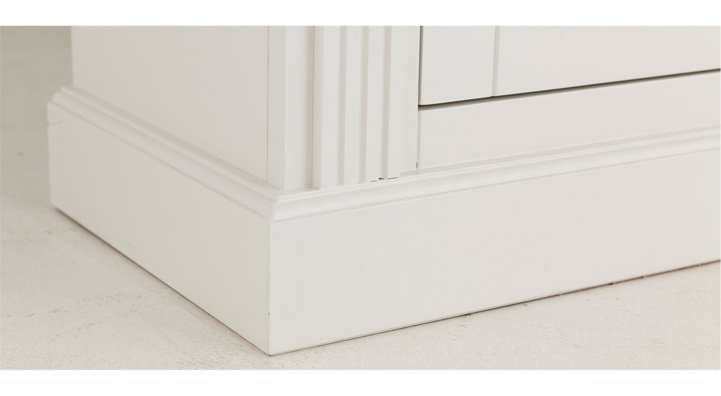 Bücherschrank weiß Landhausstil, Bücherschrank klassisch mit Beleuchtung, Breite 218 cm