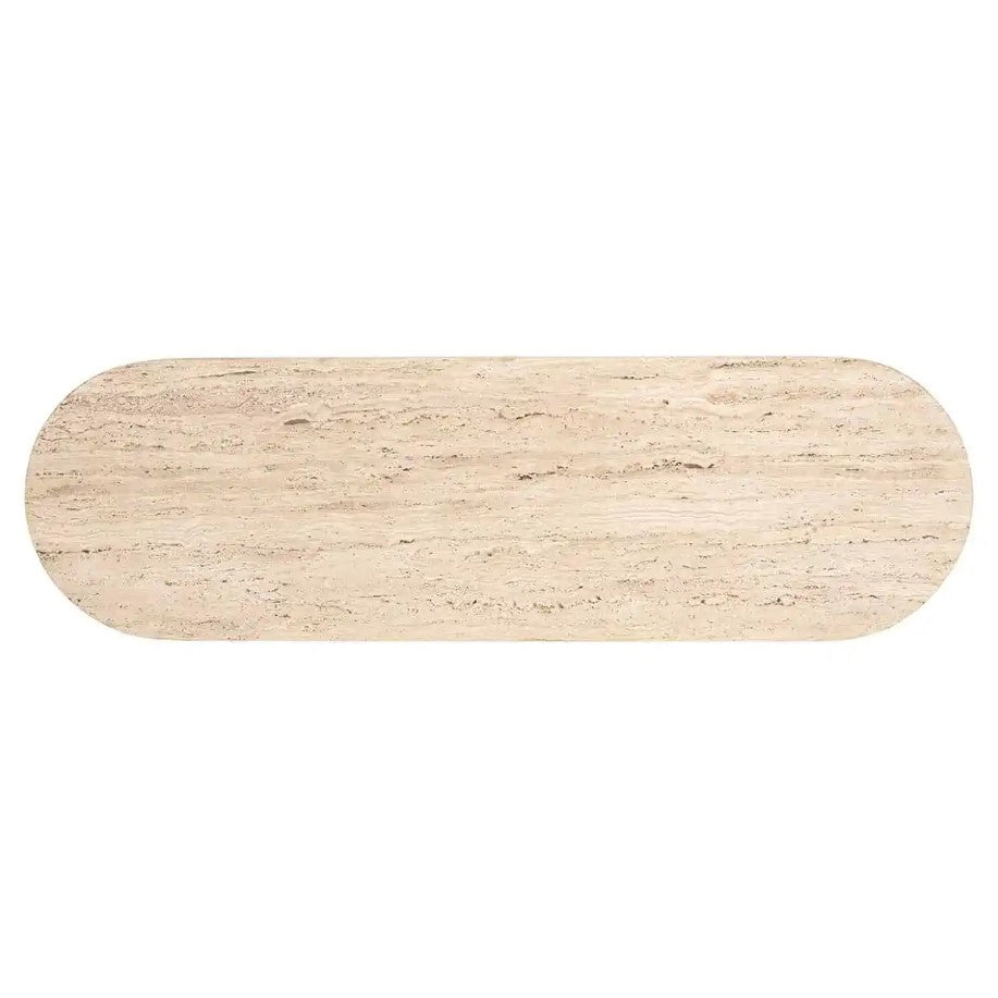 Konsole Travertinstein, Wandtisch beige Travertin, Ablagetisch schwarz Travertin, Breite 150 cm