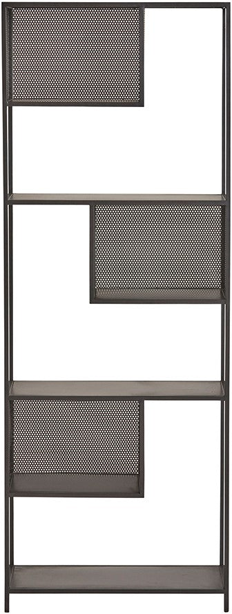 Metall Regal schwarz, Mehrzweckregal schwarz Metall, Bücherregal Metall schwarz, Breite 70 cm