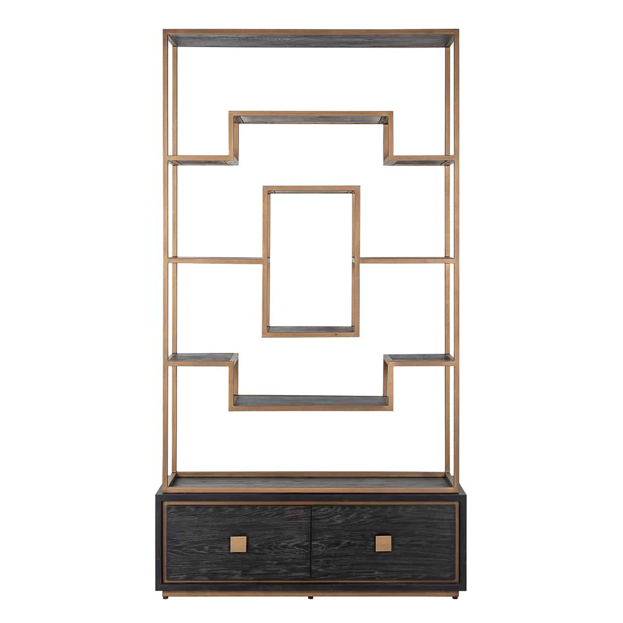Regal schwarz, Bücherregal schwarz Eiche furniert, Breite 120 cm