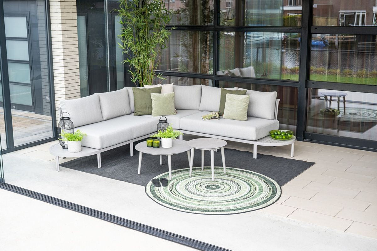 Loungesofa taupe 5-teilig, Maße 270x270 cm