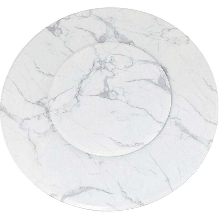 Runder Tisch Marmoroptik, Esstisch rund Tischgestell Gold, Durchmesser 135 cm