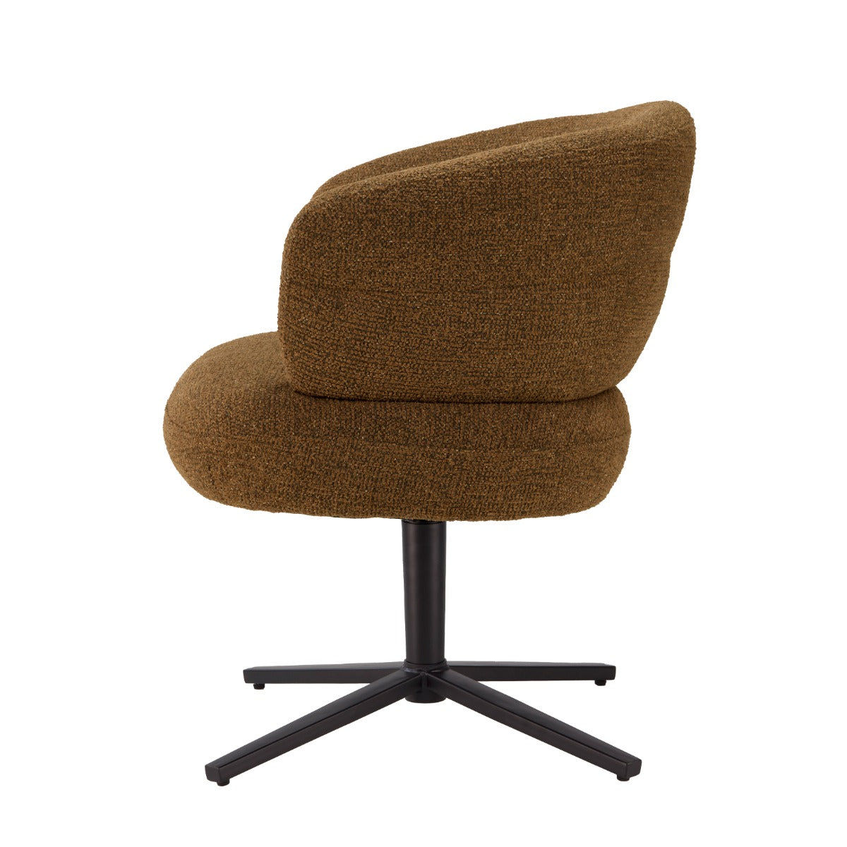 Stuhl drehbar Farbe braun, Esszimmerstuhl braun drehbar, Stuhl Federkern, Breite 69 cm