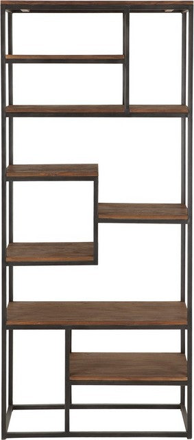 Regal Industrie, Bücherregal Metall Holz, Breite 80 cm