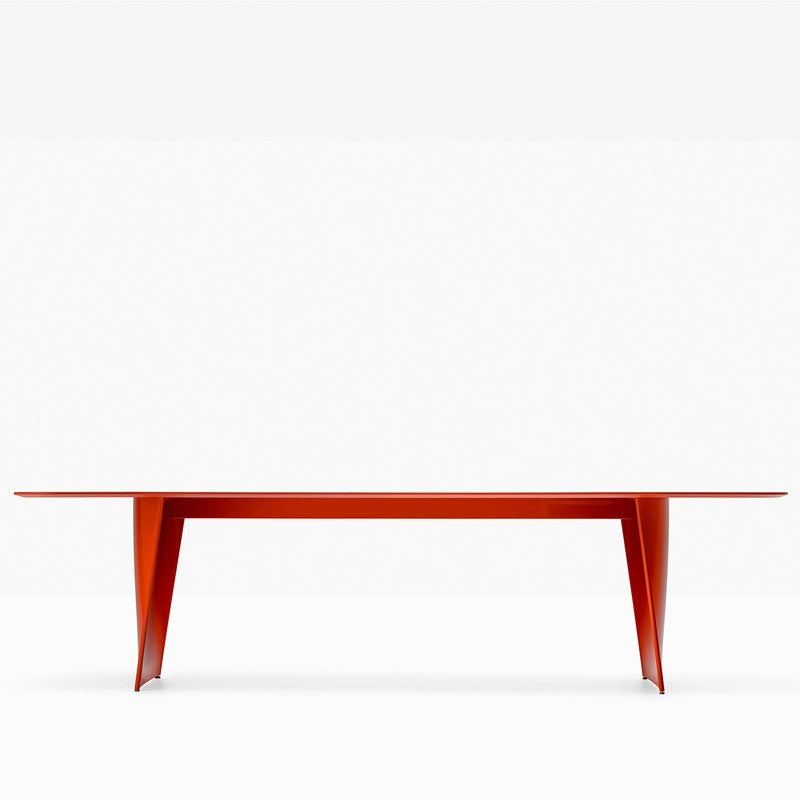 Design Esstisch Farbe rot, Tisch rot, roter Konferenztisch, Länge 240-360 cm