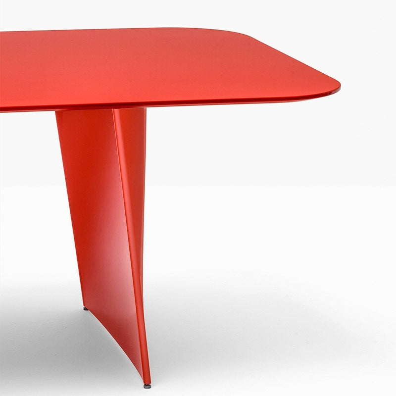 Design Esstisch Farbe rot, Tisch rot, roter Konferenztisch, Länge 240-360 cm