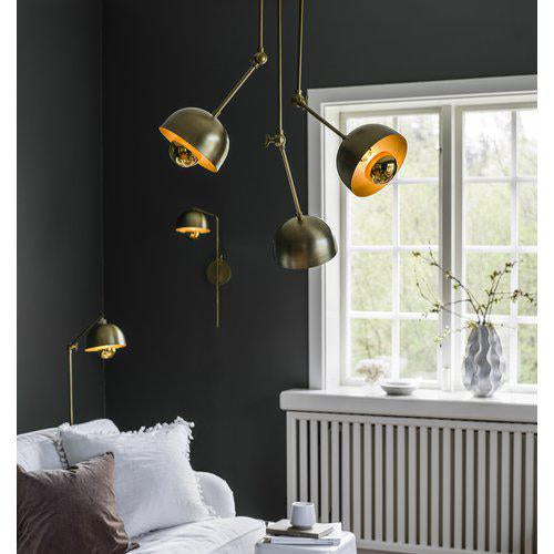 Wandlampe Gold, Metall, 63cm Wandleuchte