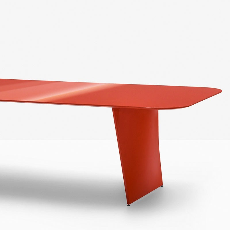 Design Esstisch Farbe rot, Tisch rot, roter Konferenztisch, Länge 240-360 cm