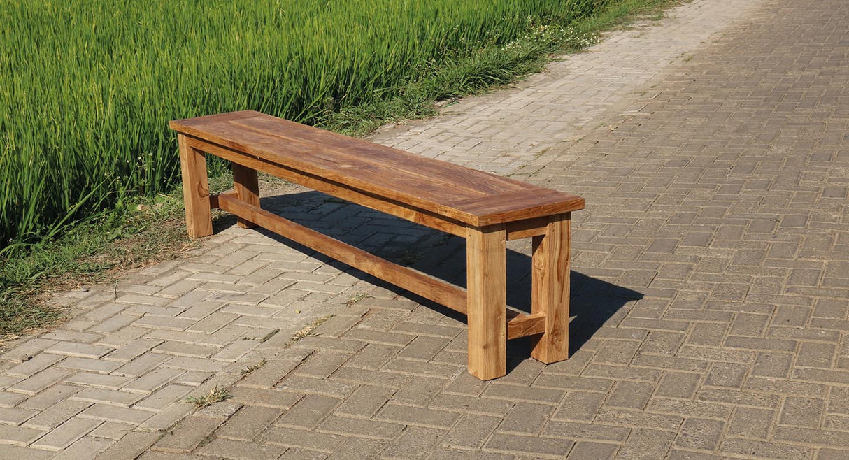 Gartenbank Teakholz, Bank Teak, Breite 120 cm