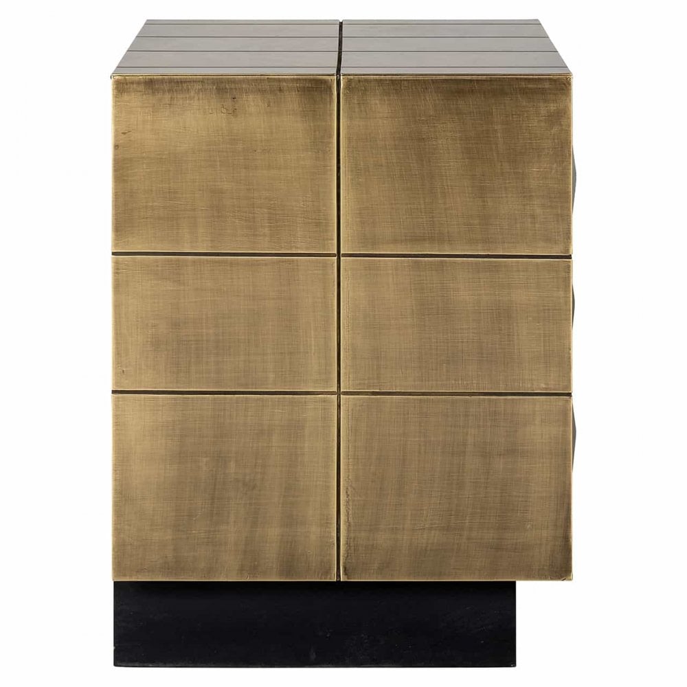 Nachtisch Gold, Beistelltisch Gold, Breite 50 cm