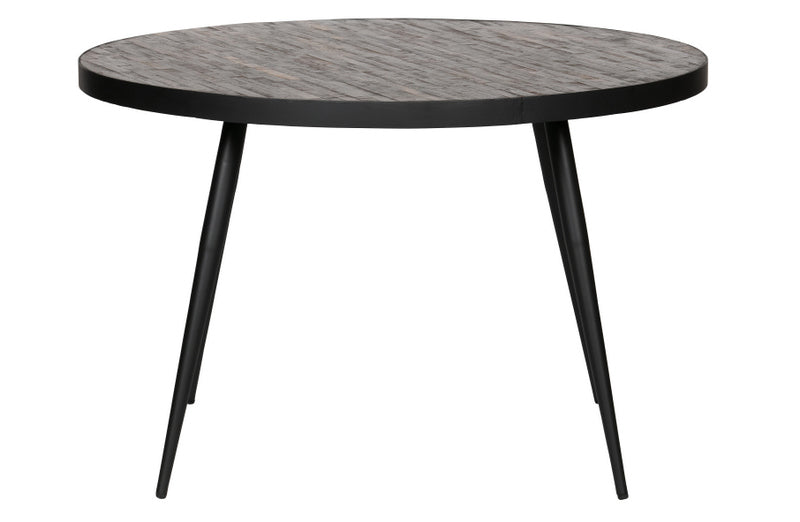 Esstisch rund, runder Tisch schwarz, Durchmesser 120 cm