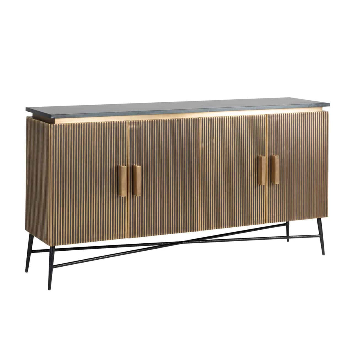 Sideboard Gold Antik, Anrichte Gold, Breite 160 cm