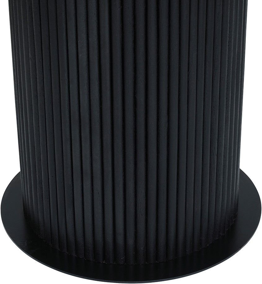 Esstisch schwarz rund, Tisch rund schwarz Massivholz, runder Tisch Tischplatte Massivholz, Durchmesser 120 cm