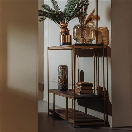 Regal braun-Bronze, Bücherregal braun, Maße: 200x120 cm