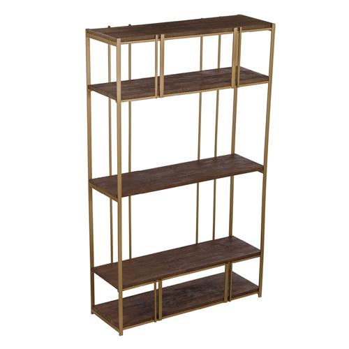 Regal braun-Bronze, Bücherregal braun, Maße: 200x120 cm