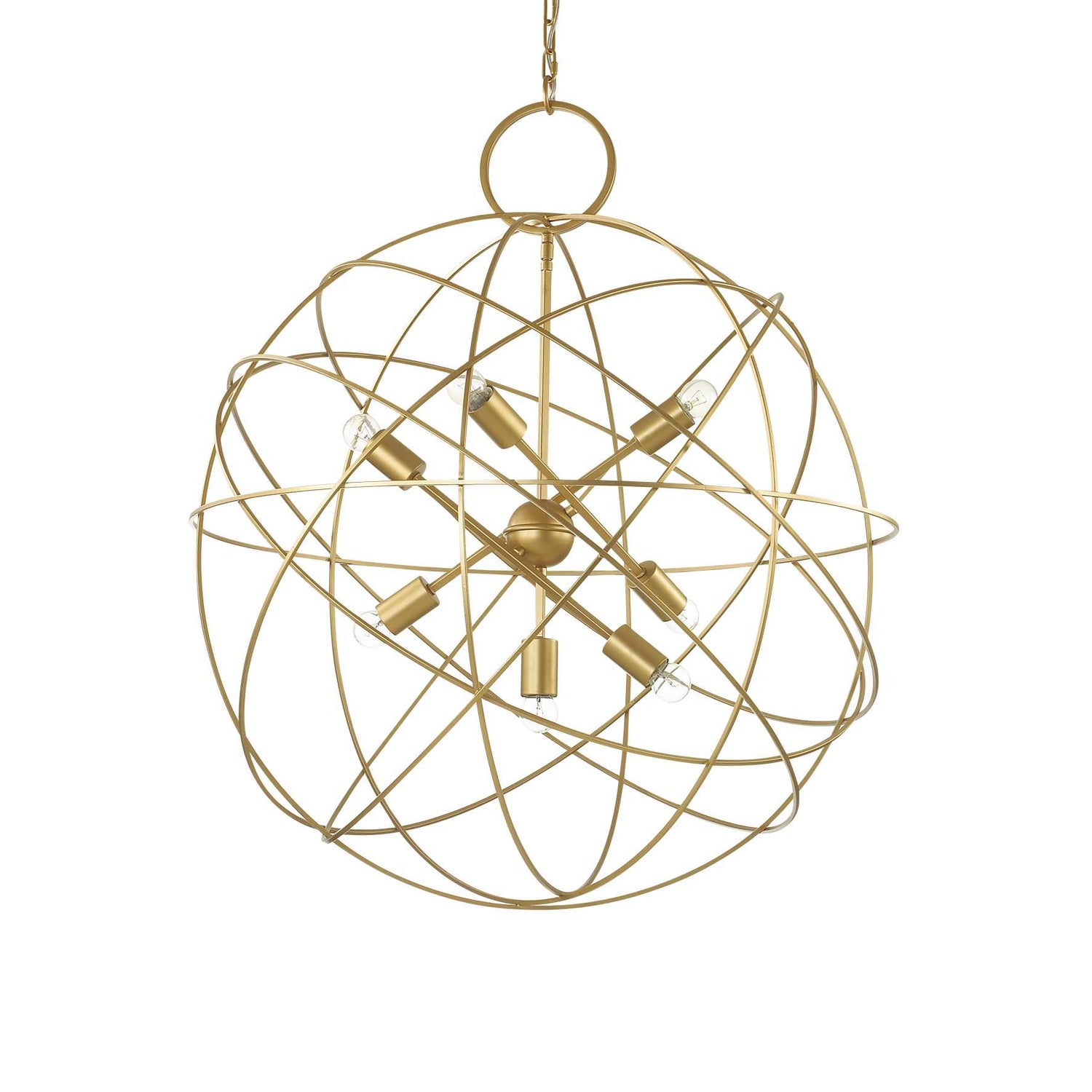 Pendelleuchte rund Gold, Hängelampe Gold, runde Pendellampe Gold, Durchmesser 80 cm