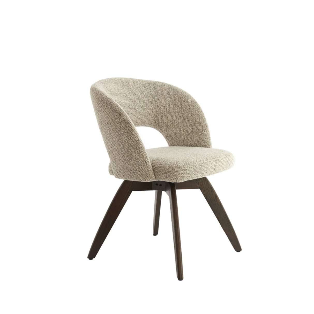 Stuhl drehbar braun gepolstert, Stuhl Holz-braun