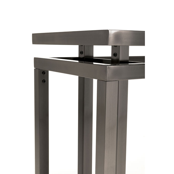 Konsole grau Glas-Metall, Glaskonsole grau, Breite 160 cm