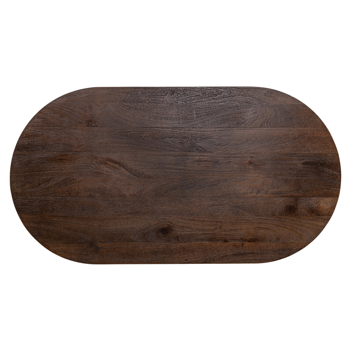 Bartisch oval Bronze-braun, Stehtisch oval Holz braun, Höhe 105 cm