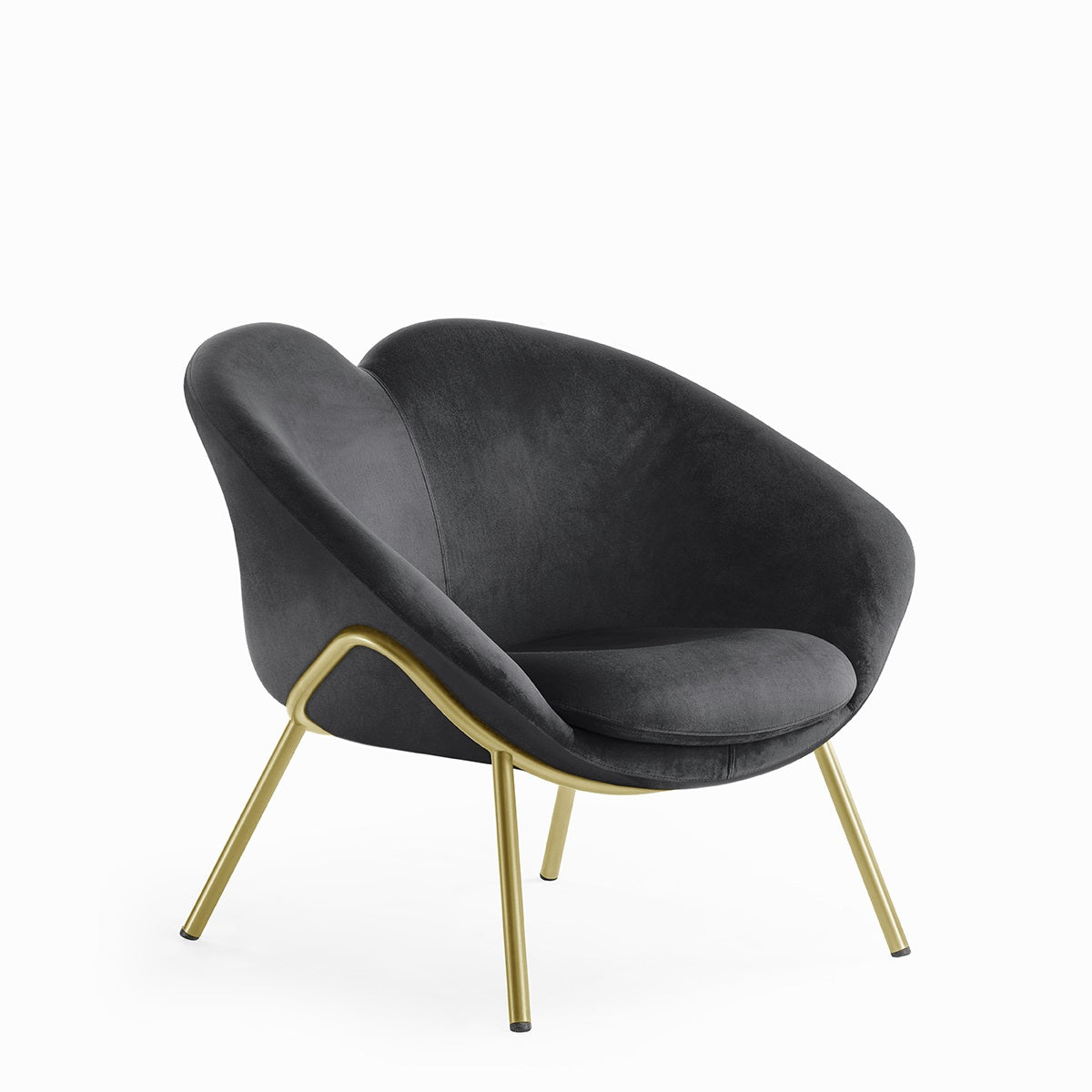 Sessel anthrazit-Gold modern