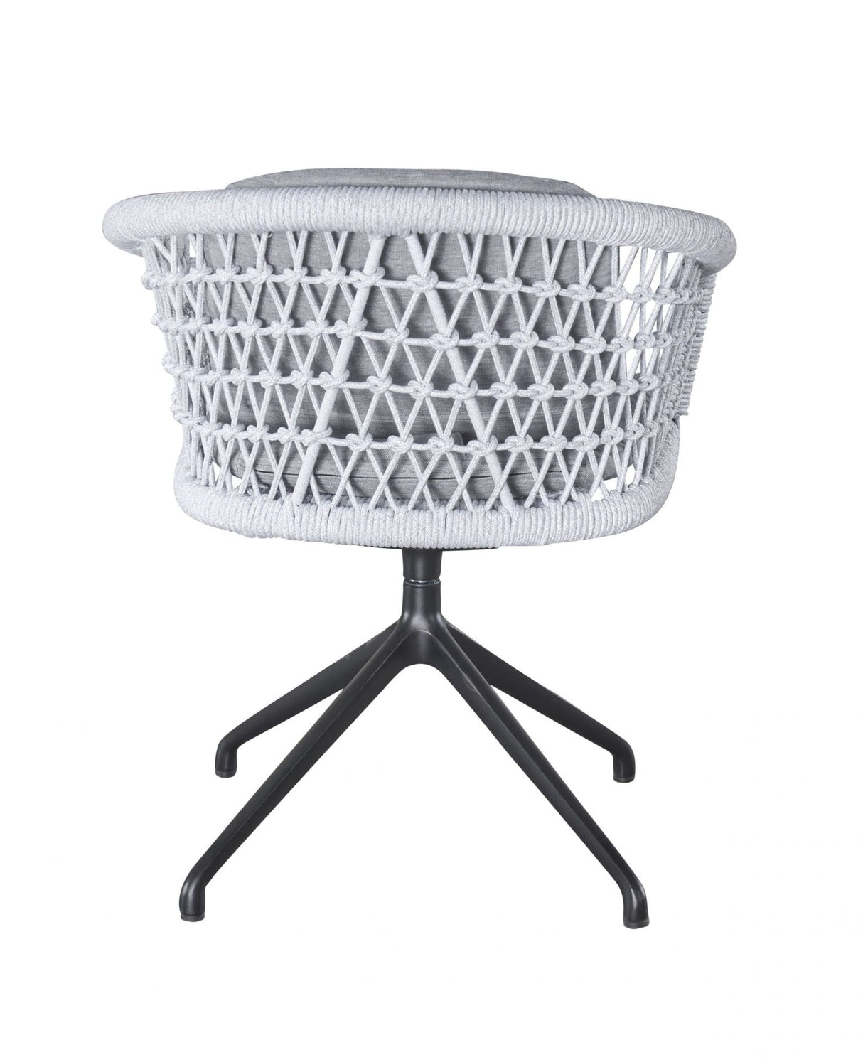 Gartenstuhl grau, Gartenstuhl Textil-Ausführung mit Sitzkissen grau