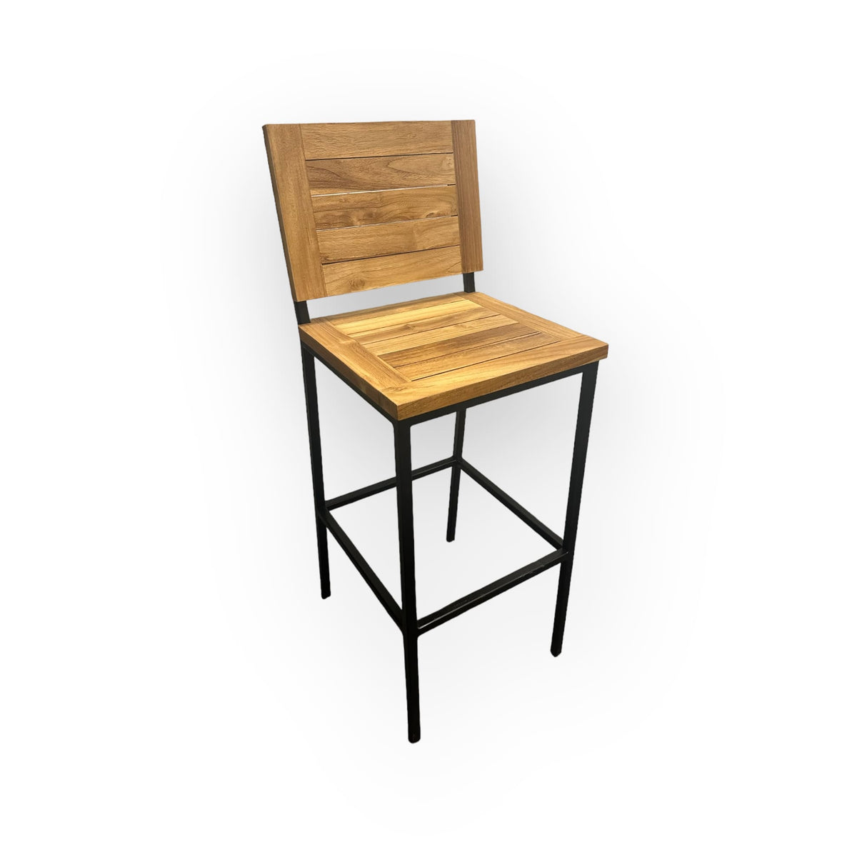 Barstuhl Metall-Holz, Barstuhl Industriedesign, Sitzhöhe 75 cm