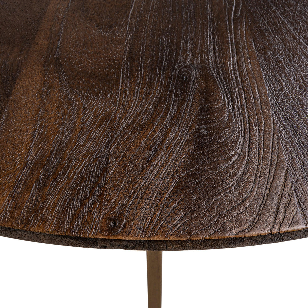 Bartisch oval Bronze-braun, Stehtisch oval Holz braun, Höhe 105 cm
