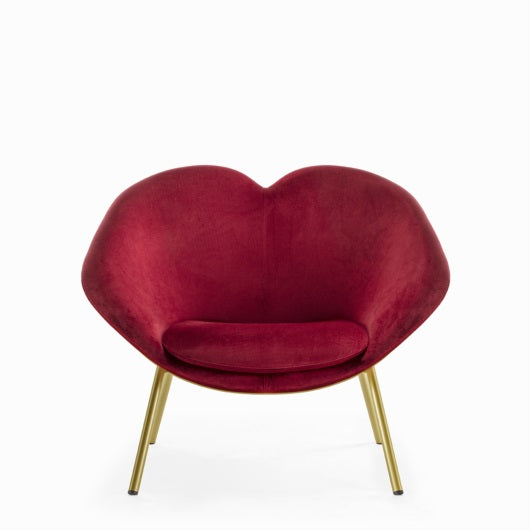 Sessel rot-Gold modern