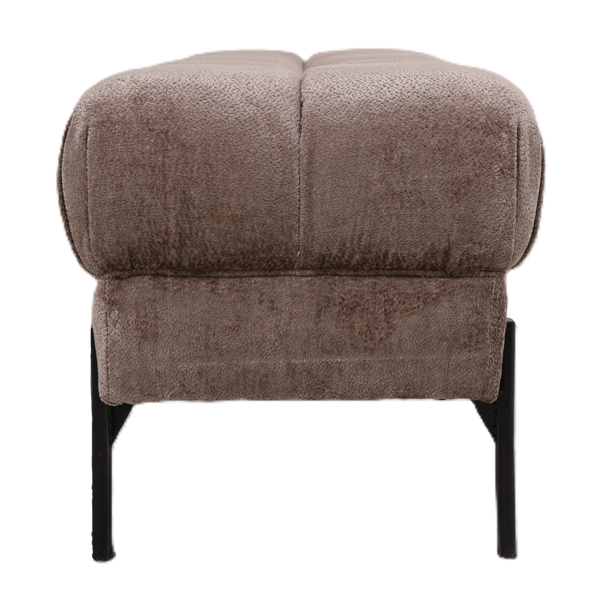 Sitzbank gepoltert Farbe braun, Sitzbank Textil braun, Länge 160 cm