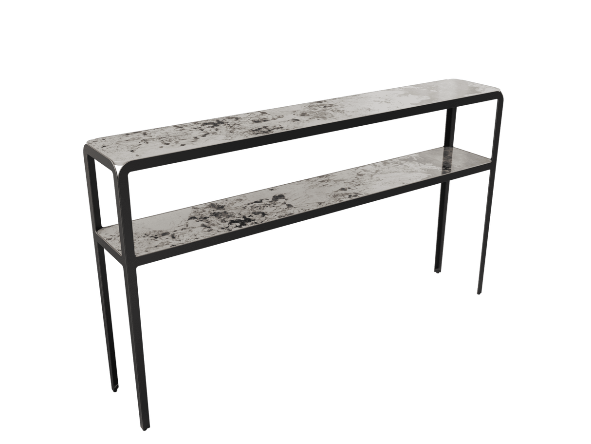 Konsole weiß Keramik, Wandtisch Keramik, Konsole mir Keramikplatte, Breite 150 cm