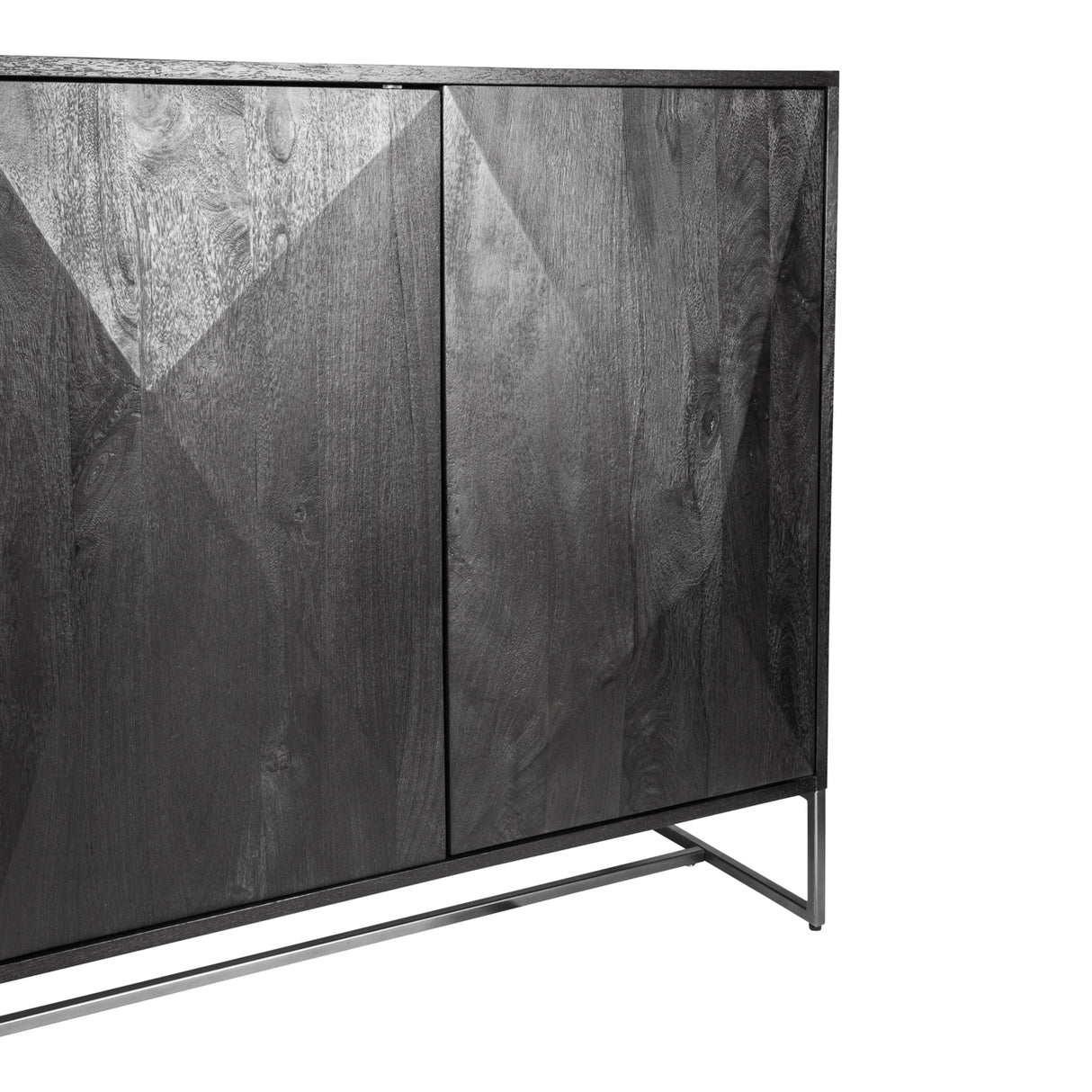Sideboard schwarz, Anrichte schwarz, Breite 180 cm