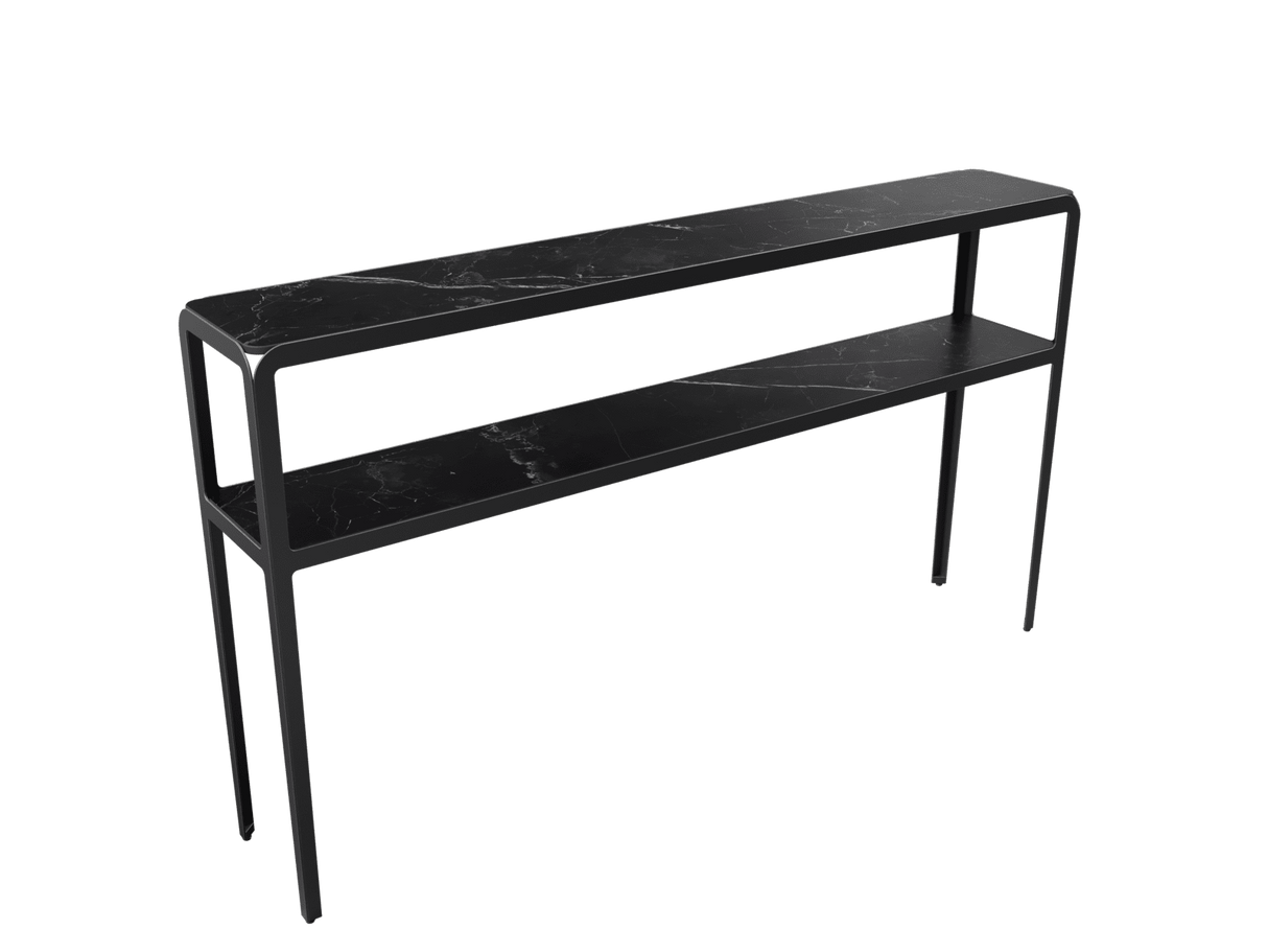 Konsole anthrazit Keramik, Wandtisch Keramik, Konsole mir Keramikplatte, Breite 150 cm